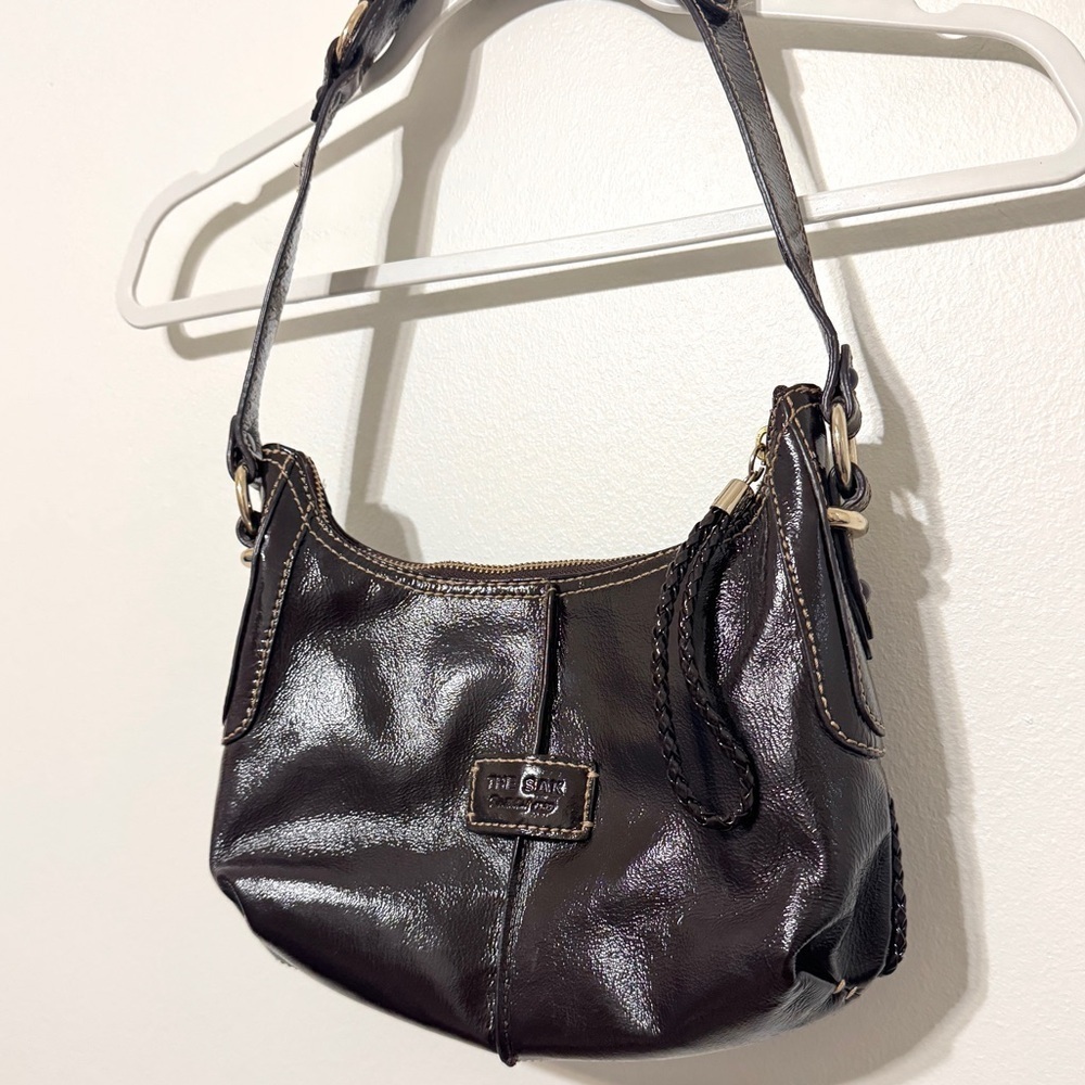 The Sak Y2K Chocolate Brown Leather Shoulder Bag 2000s VTG Fall Faux